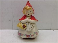 Vtg Ceramic Little Red Riding Hood Cookie Jar