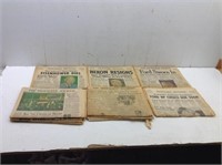 Flat of Vtg Newspapers as Shown