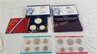 4 United States Coin Proof Sets & 1 uncirculated