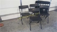 8 Cosco Black Hard Plastic Folding Chairs