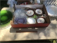 Misc Glassware Lot - Serving Platters, Etc