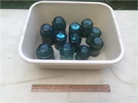 Tub of Green Insulators