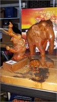 3-piece wood decorative elephant set