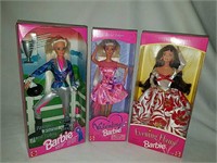 NRFB 5 Barbie dolls