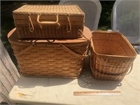 3 Baskets - Two with Lids