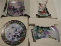 Four Lena Liu bird theme collectors plates
