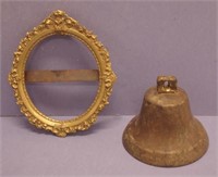 Brass bell and picture frame