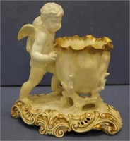 Antique Moore Brothers cupid vase