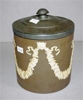 Victorian ceramic biscuit barrel