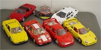Seven Ferrari & Lamborghini die cast models