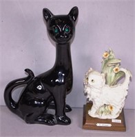 Vintage Empire ware black cat figure