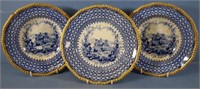 Vintage Minton blue & white bowls and plates