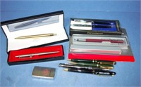 Ten various vintage pens and pencils