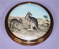 Vintage Kangaroo topped compact
