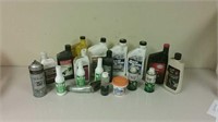 Various Garage Items Oils & More Most Are Full
