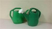 2 Plastic Watering Cans