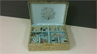 Vintage Jewellery Box & Contents As Found In