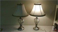 2 Stylish Matching Table Lamps Working
