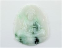 Carved Jade Pendant w/Buddha