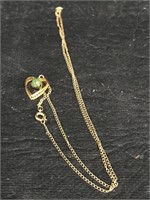120th 12K gold necklace with pendant