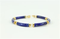 Lapis Lazuli 14K Gold Bracelet