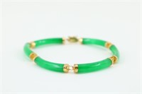 Jade & 14K Gold Bracelet