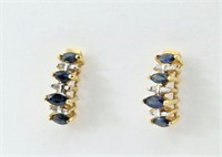 Sapphires & Diamonds Earrings
