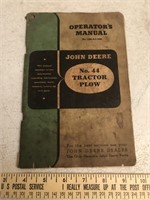 John Deere No 44 Tractor Plow Operators Manual