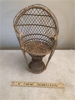 Doll Display Wicker Chair
