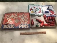 Vintage Duck Pins Bowling Game