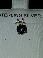 NWT Sterling silver and Mystic topaz pendant