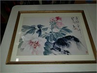 Beautiful framed Asian print