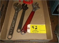 (3) Crescent Wrenches, C-Clamps