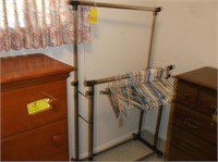 Rolling Clothes Rack w/hangers