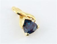 Mystic Topaz & Diamonds 14K Gold Pendant