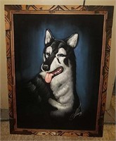 Velvet Husky Oil Painting