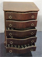 Oak Serpent Cylinder Record Cabinet