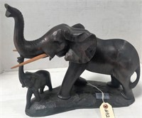 HAND CARVED WOODEN ELEPHANTS