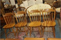Four pine chairs