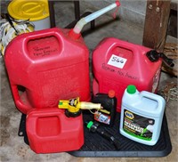 Gas cans, oil, antifreeze