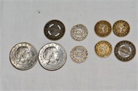 Susan B. dollars (2) & old transit tokens
