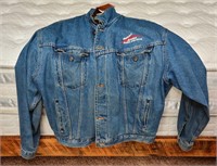 Blue jean jacket lined, size XL