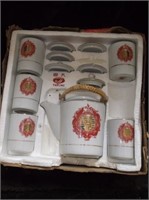 ASIAN TEA SET, MISSING ONE CUP AND LID