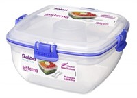 Sistema Klip It Salad to Go Food Container, 37oz