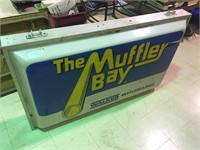 THE MUFFLER BAY DEALER SIGN DOUBLESIDED