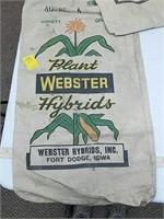 2 Webster hybrid seed sacks ft dodge iowa