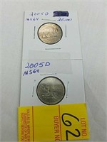 2005 d ms64 nickels
