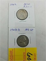 1962 nickels ms60