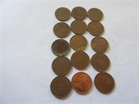 15 half pennies - Queen Elizabeth