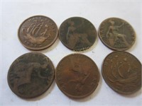 6 half pennies